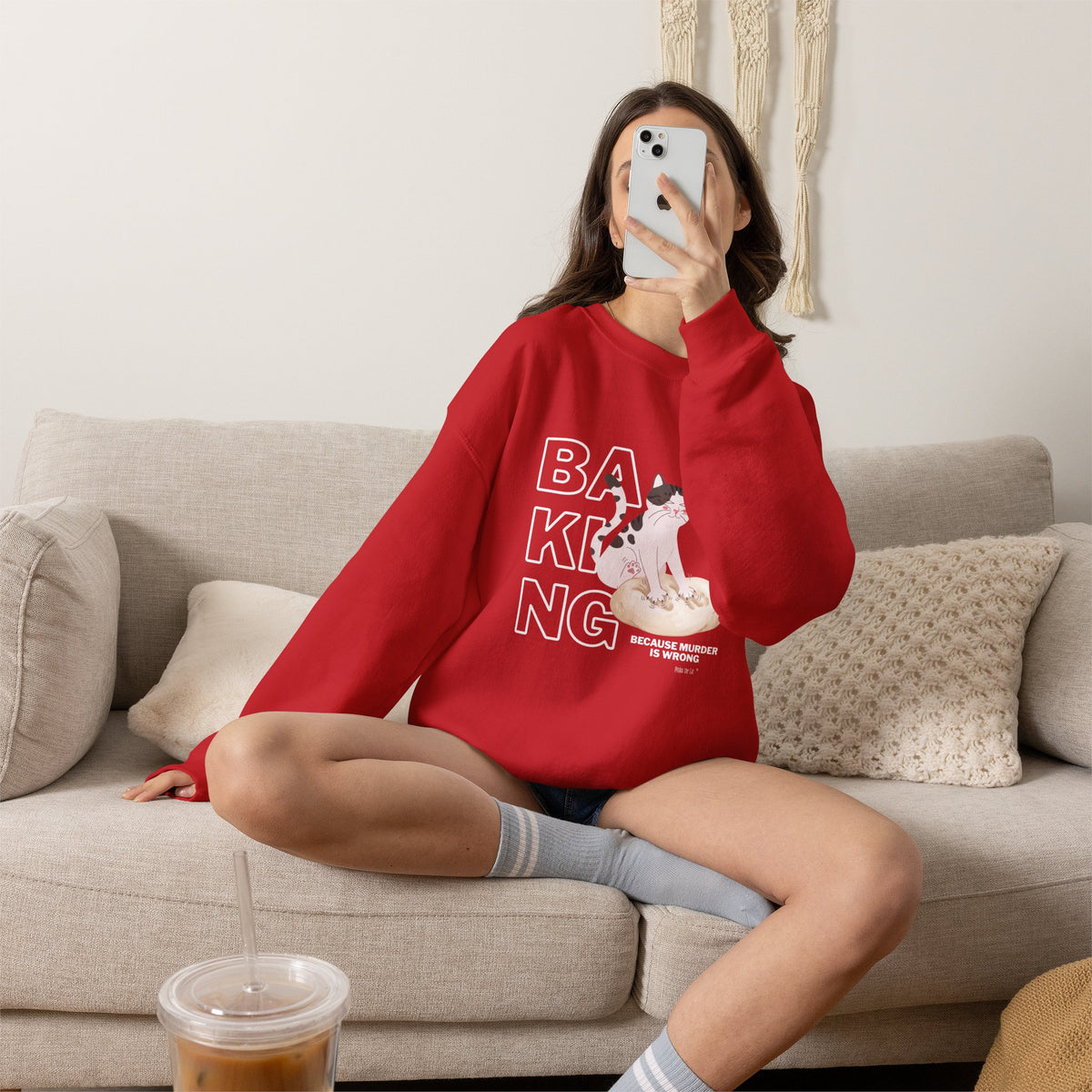 Baking Cat Crewneck Sweatshirt