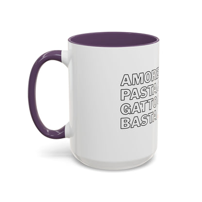 Amore & Pasta & Meow & Pasta Cat Coffee Mug