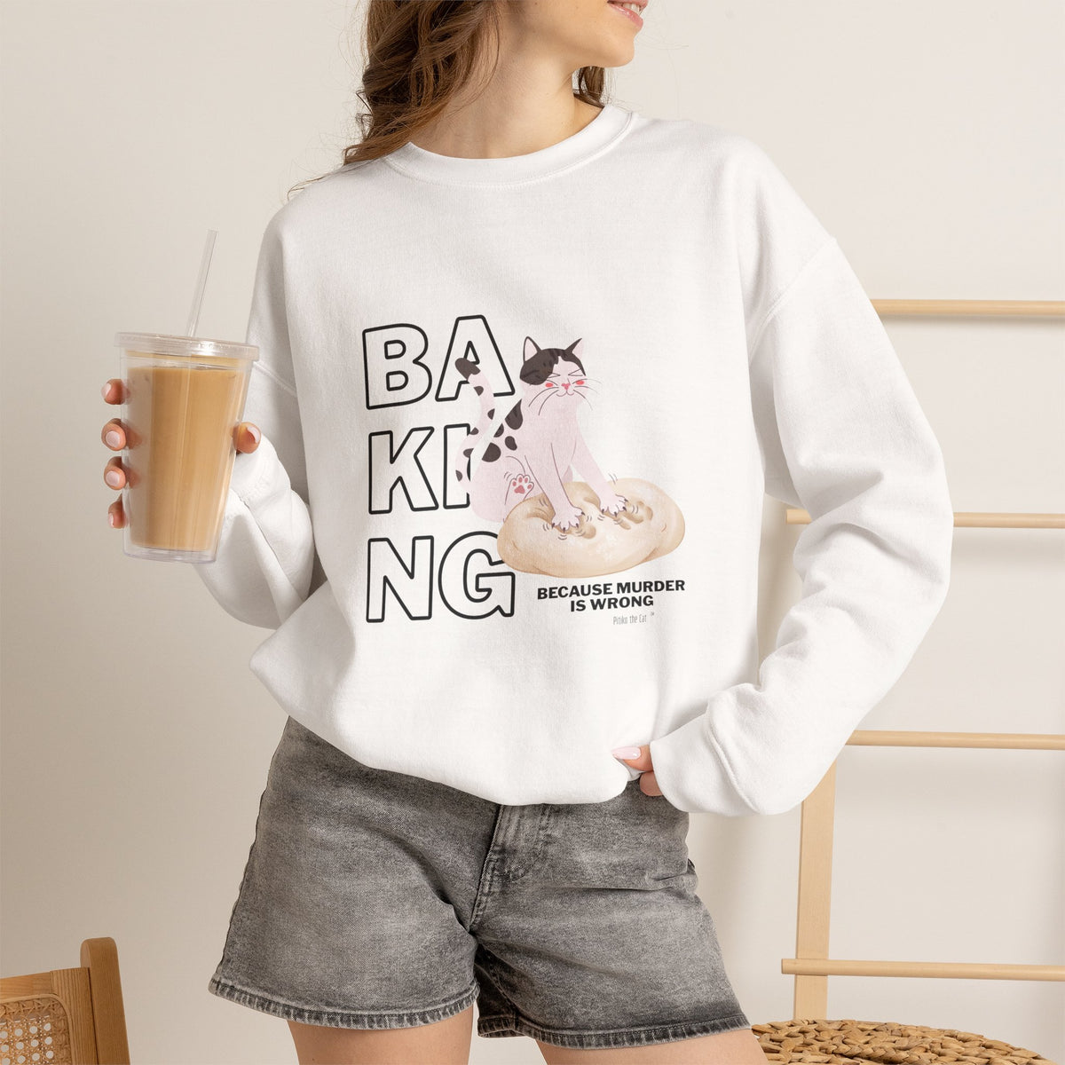 Baking Cat Crewneck Sweatshirt