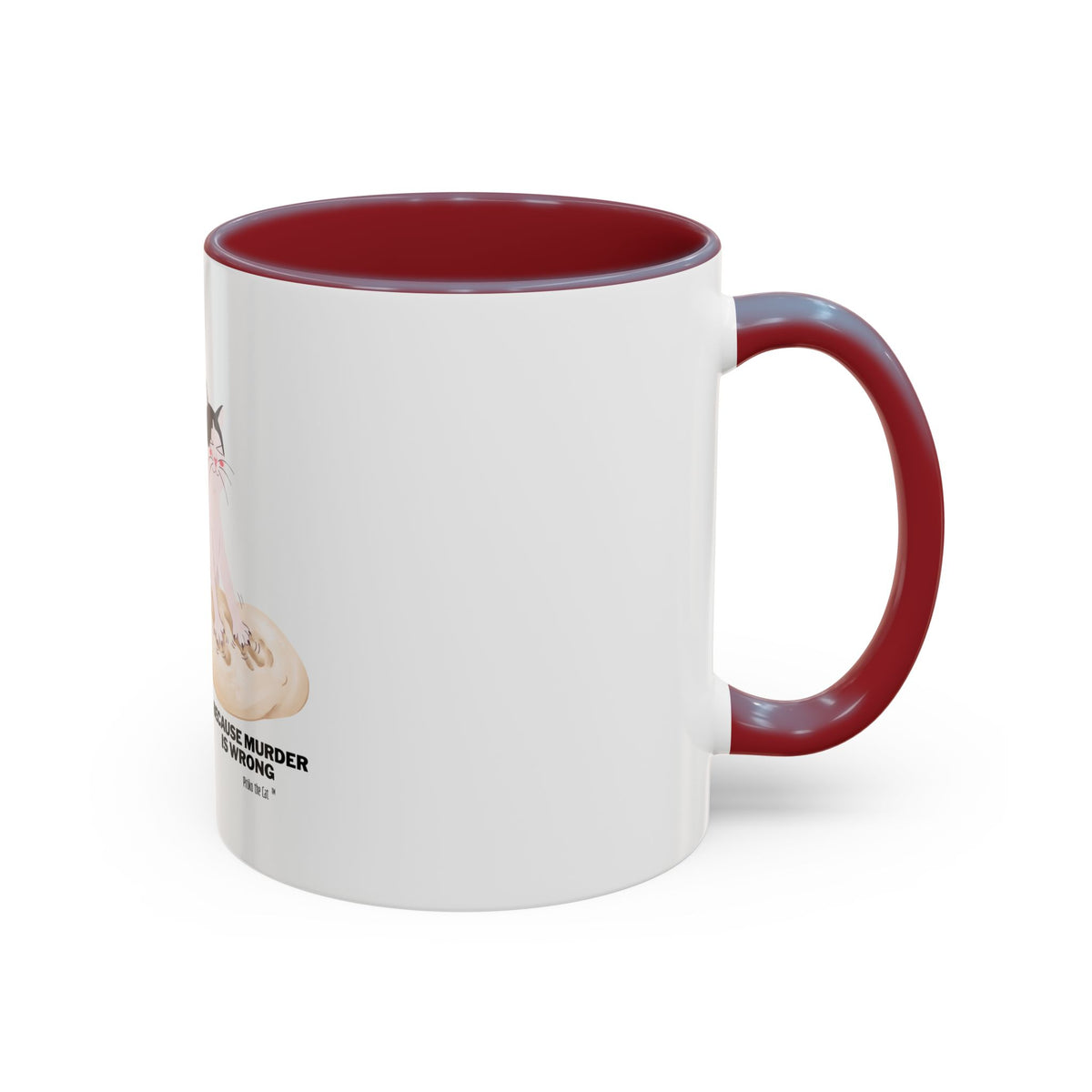 Baking Cat “Because Murder Is Wrong” Coffee Mug