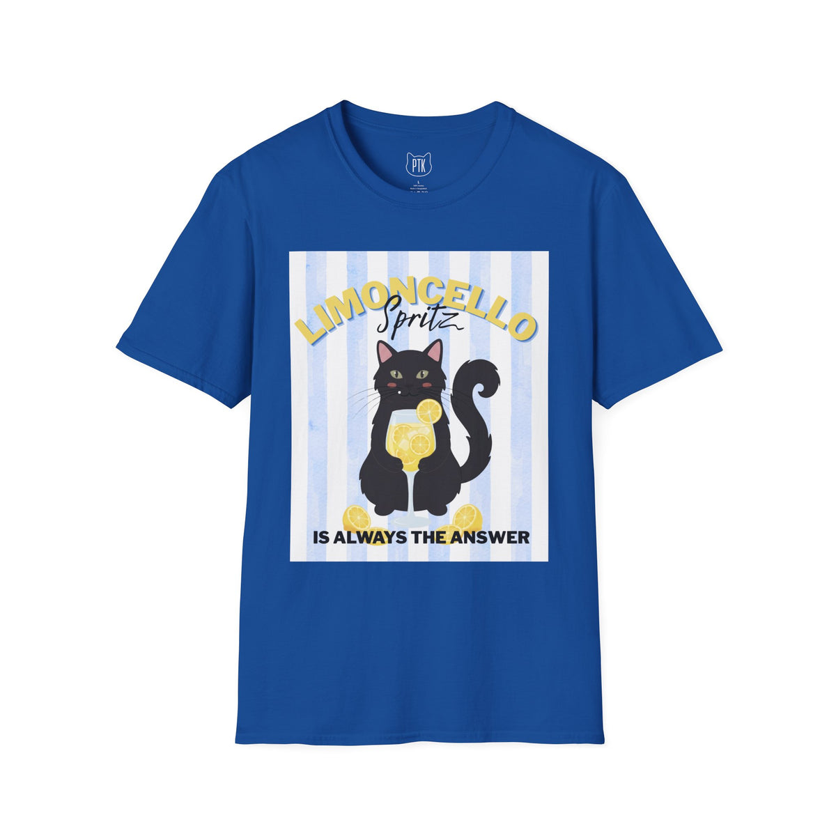 Limoncello Spritz Is Always the Answer Black Cat T-Shirt
