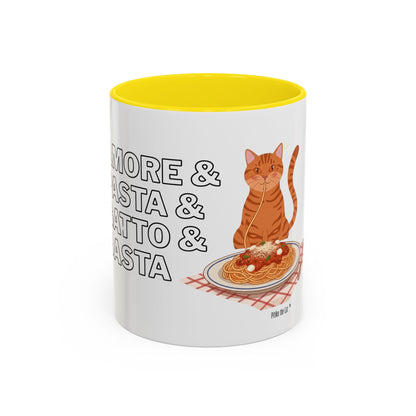 Amore & Pasta & Meow & Pasta Cat Coffee Mug