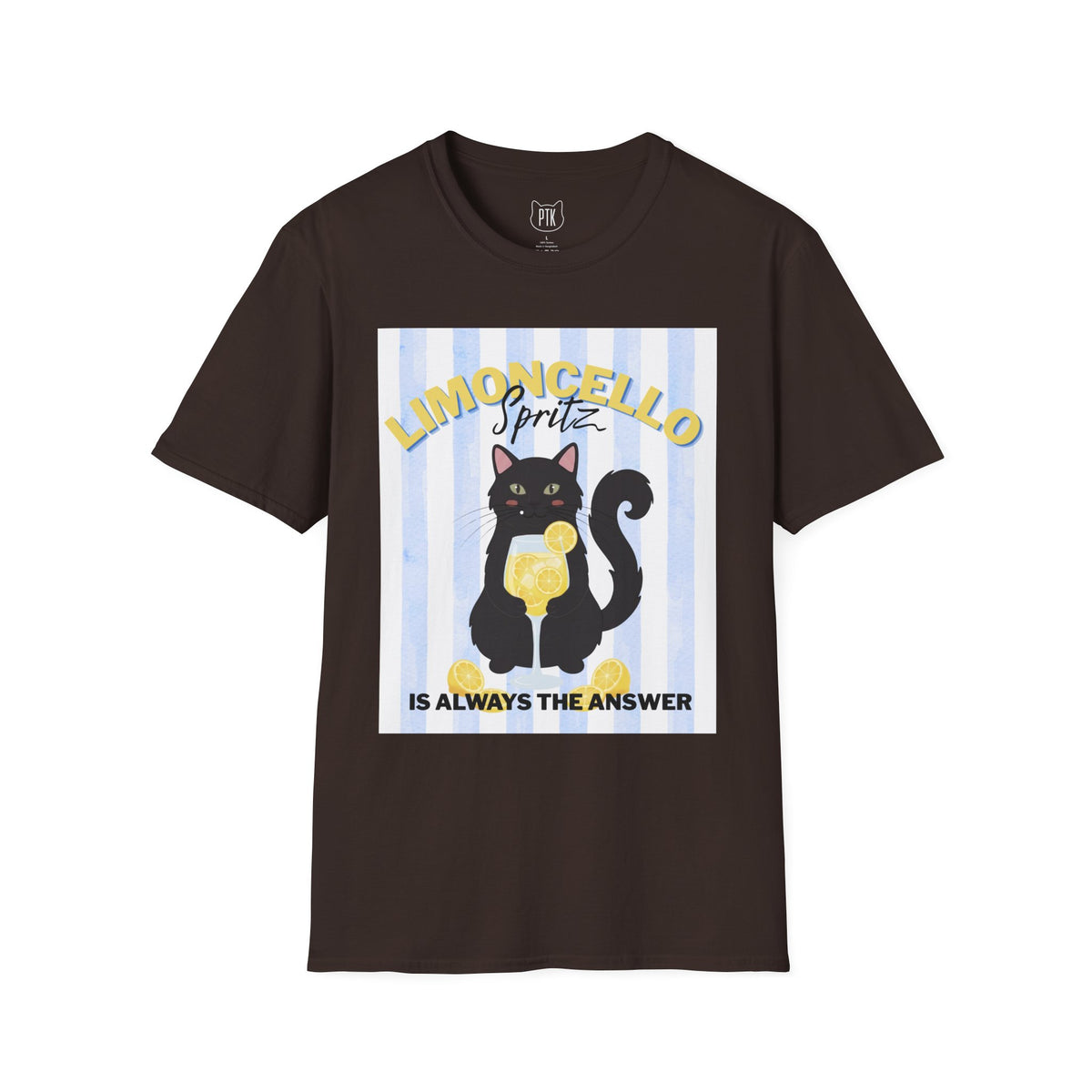 Limoncello Spritz Is Always the Answer Black Cat T-Shirt