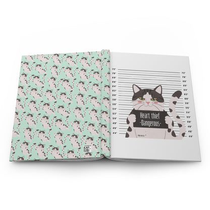 Heart Thief Dangerous Cat Hardcover Journal