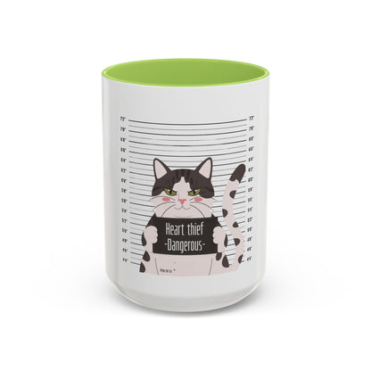 Heart Thief Dangerous Cat Mug