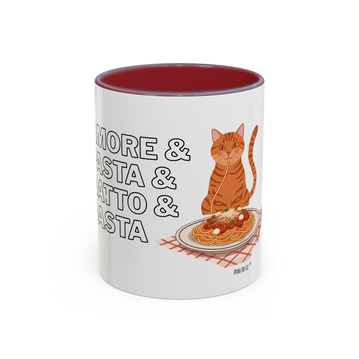 Amore & Pasta & Meow & Pasta Cat Coffee Mug
