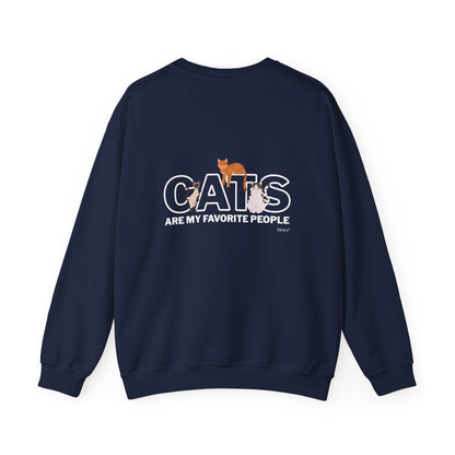 Cats Are My Favorite People Crewneck Sweatshirt