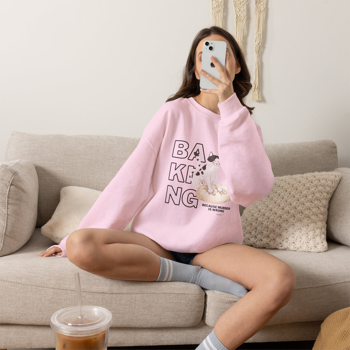 Baking Cat Crewneck Sweatshirt