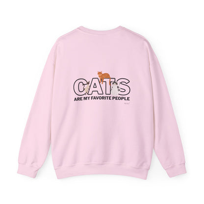 Cats Are My Favorite People Crewneck Sweatshirt