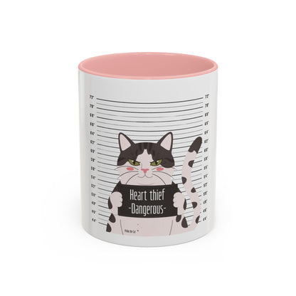 Heart Thief Dangerous Cat Mug