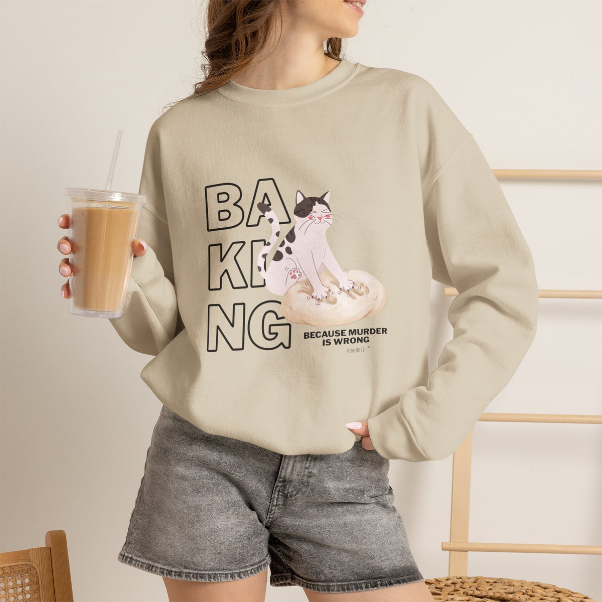 Baking Cat Crewneck Sweatshirt