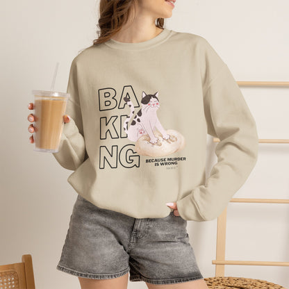 Baking Cat Crewneck Sweatshirt