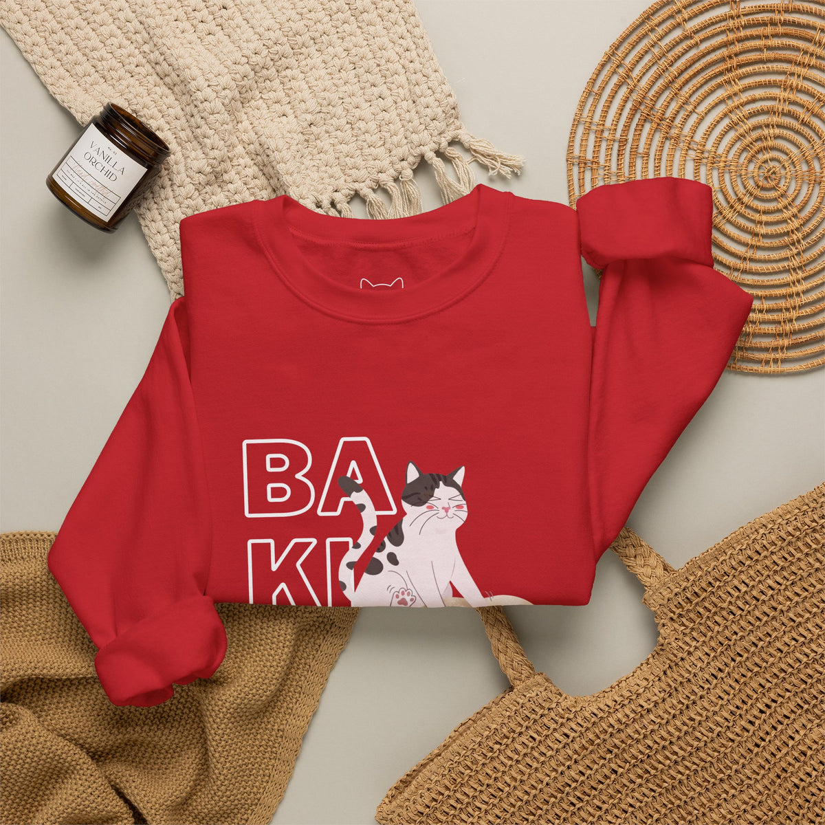 Baking Cat Crewneck Sweatshirt