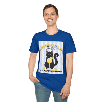Limoncello Spritz Is Always the Answer Black Cat T-Shirt